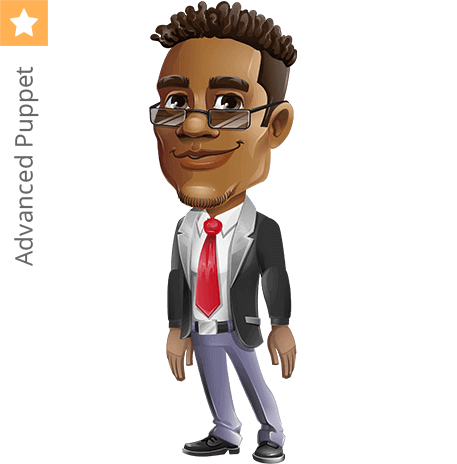 Handsome African-American Teacher Puppet